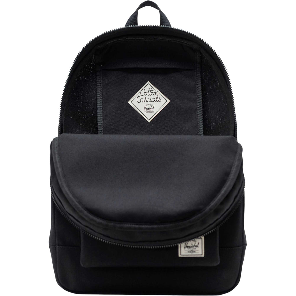 Herschel Cotton Daypack in Washed Canvas Embroidery - Black - Open 2
