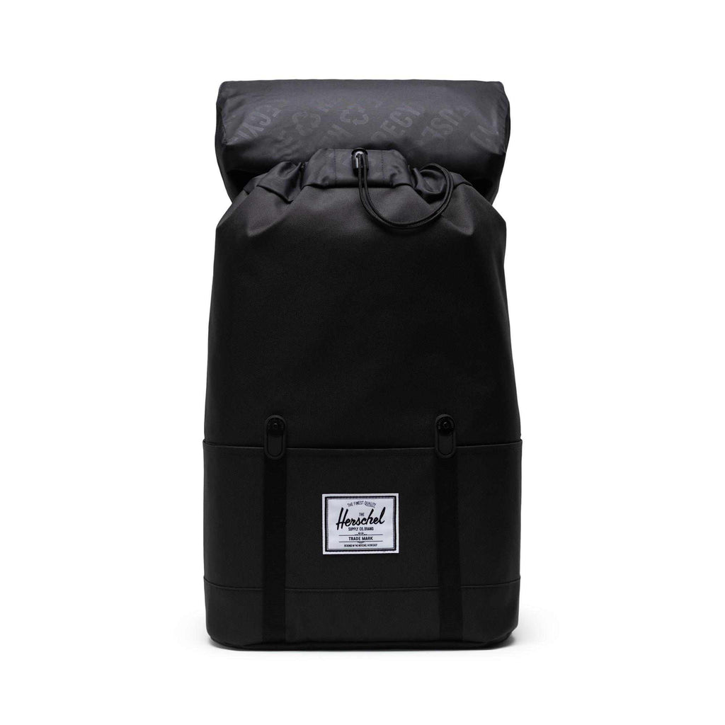Herschel Eco Retreat Backpack for 15 Inch Laptops Transfer - Black - Front Open