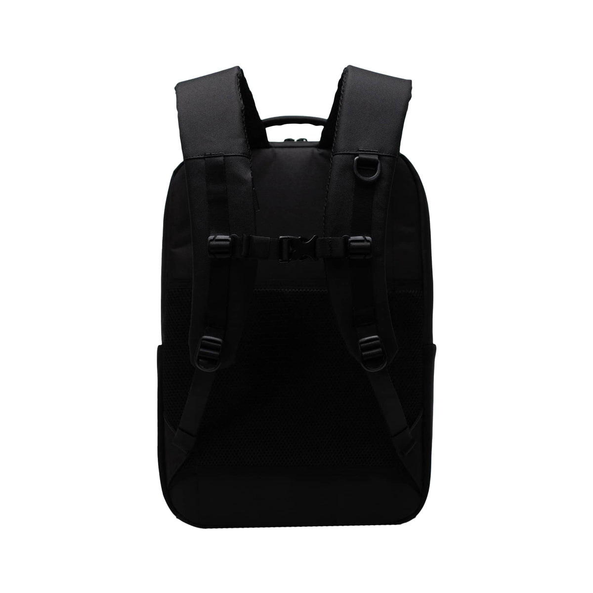 Herschel Kaslo Tech Daypack in Recycled Polyester, 16 Inch Embroidery - Black - Back