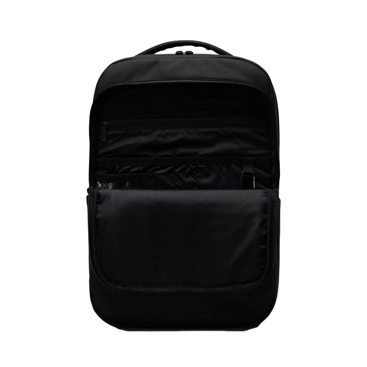 Herschel Kaslo Tech Daypack in Recycled Polyester, 16 Inch Embroidery - Black - Front 2