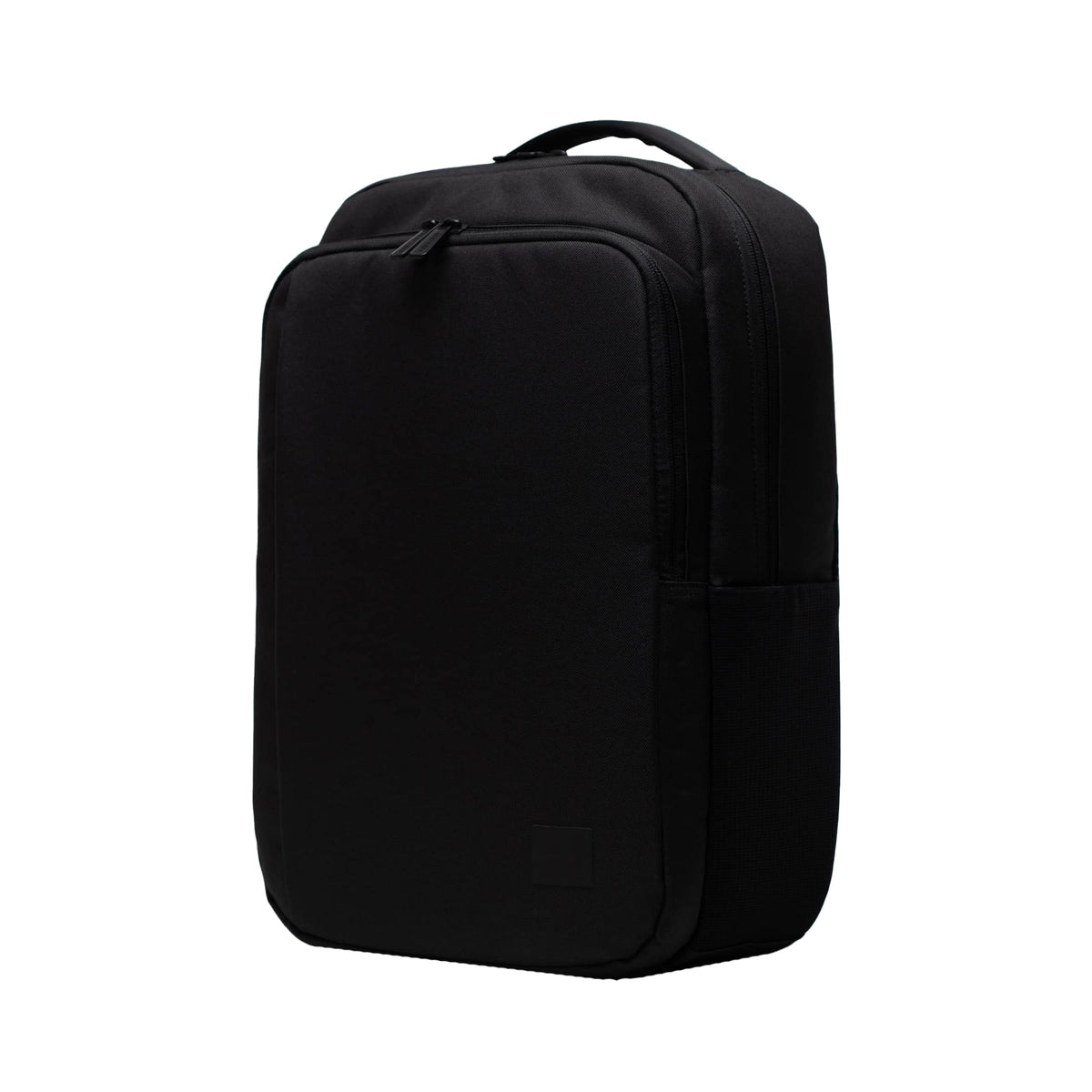 Herschel Kaslo Tech Daypack in Recycled Polyester, 16 Inch Embroidery - Black - Left Angle