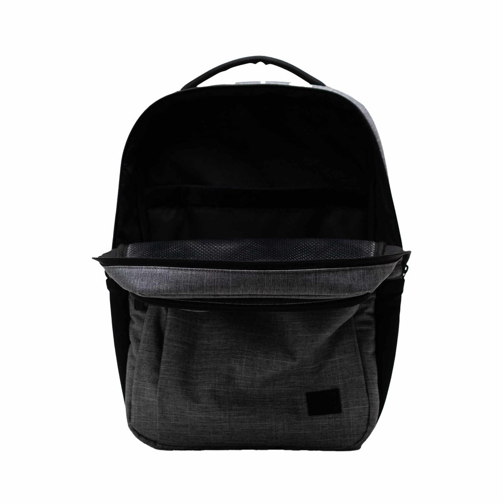 Herschel Kaslo Tech Daypack in Recycled Polyester, 16 Inch Embroidery - Raven Crosshatch - Front 2