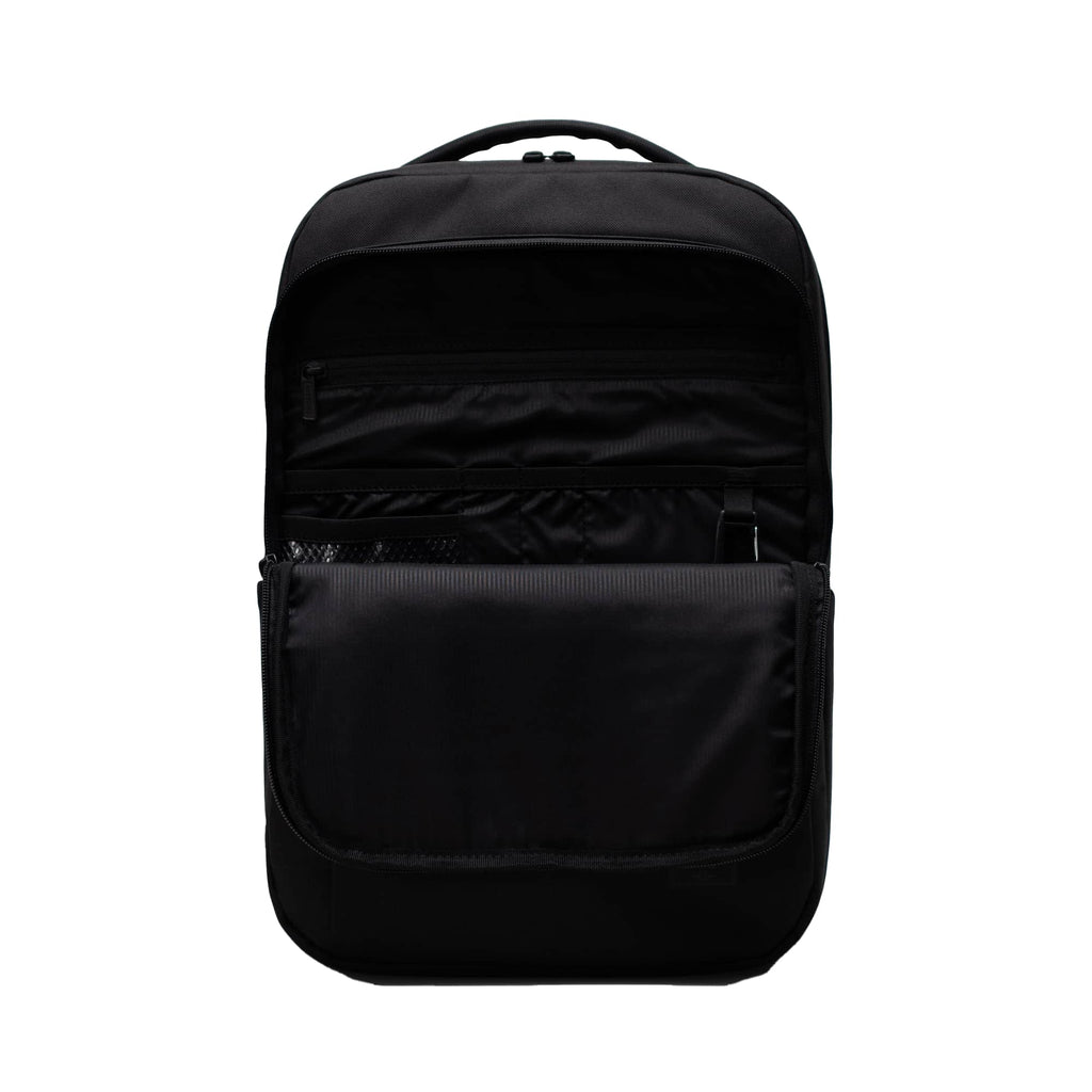 Herschel Kaslo Tech Daypack in Recycled Polyester, 16 Inch Transfer - Black - Front 2