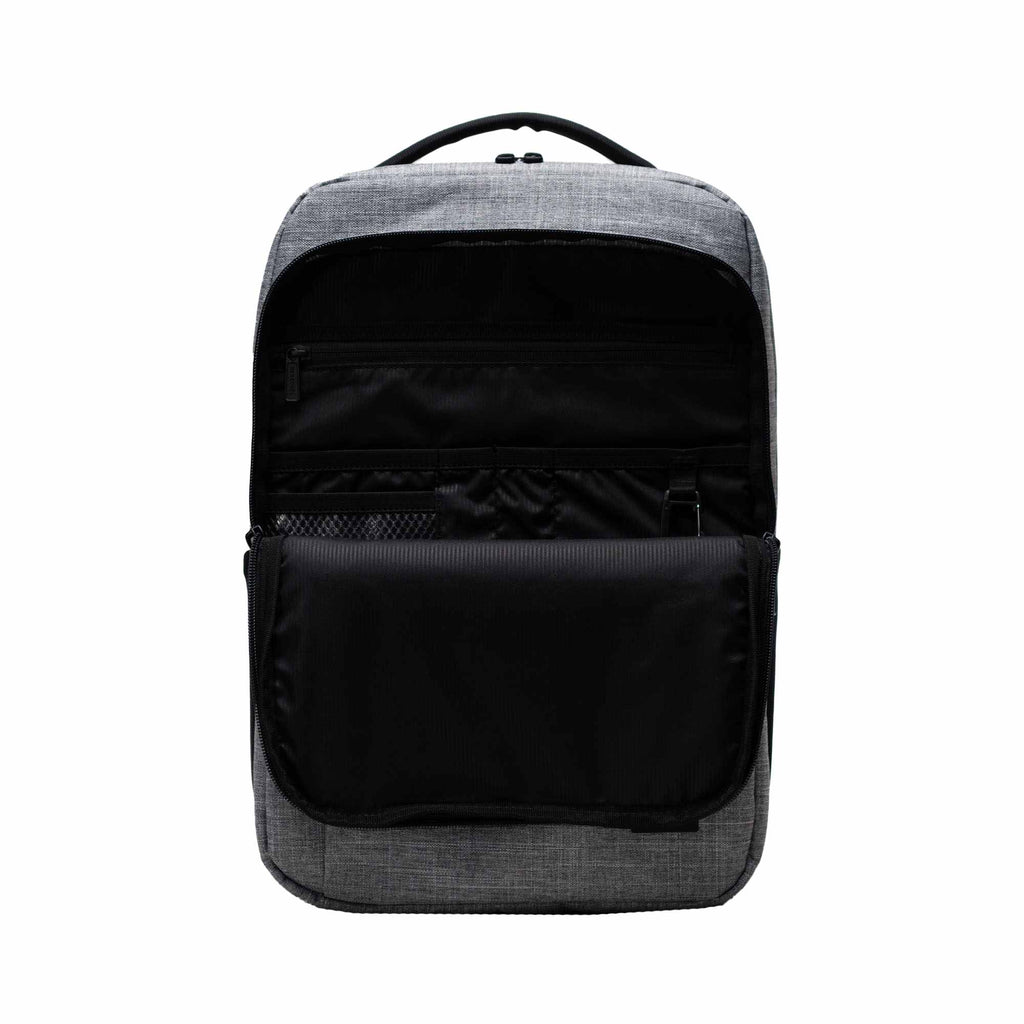 Herschel Kaslo Tech Daypack in Recycled Polyester, 16 Inch Transfer - Raven Crosshatch - Front