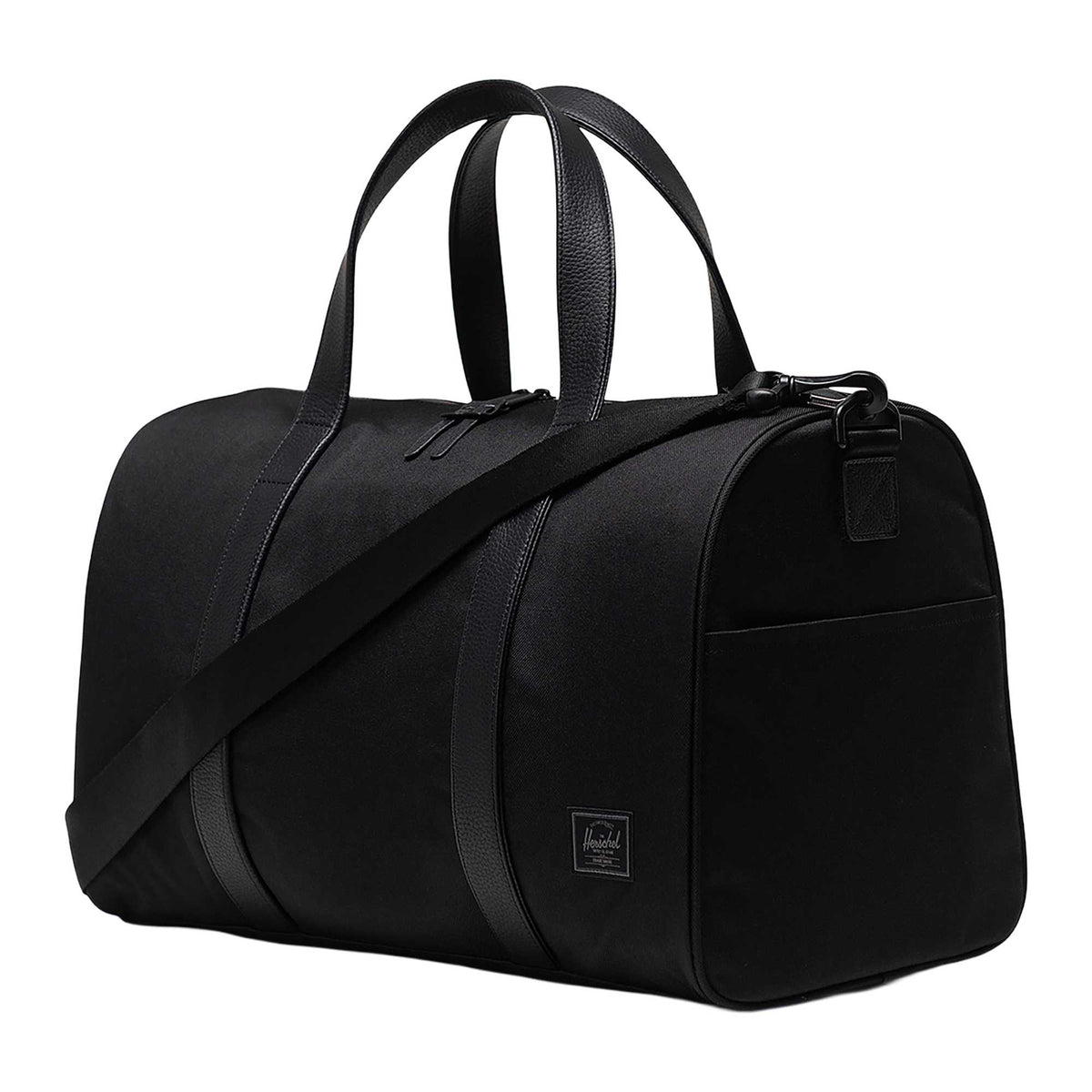 Herschel Novel Carry On Duffel Bag with Laptop Sleeve Transfer - Black Tonal - Left Angle