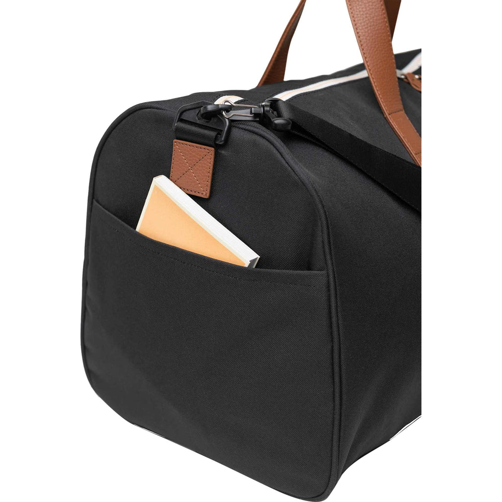 Herschel Novel Duffel Bag in Recycled Polyester Embroidery - Black - Right Angle