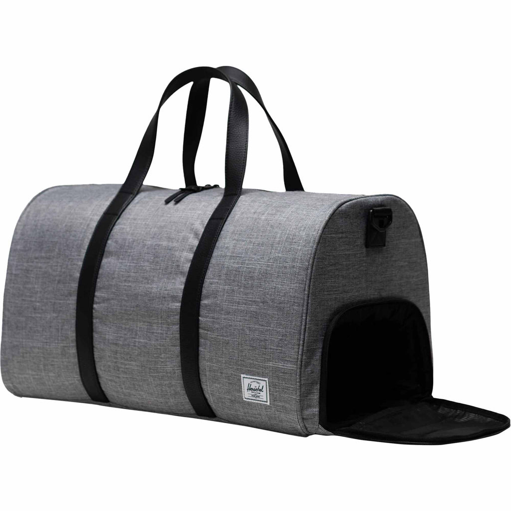 Herschel Novel Duffel Bag in Recycled Polyester Transfer - Raven Crosshatch - Right Angle