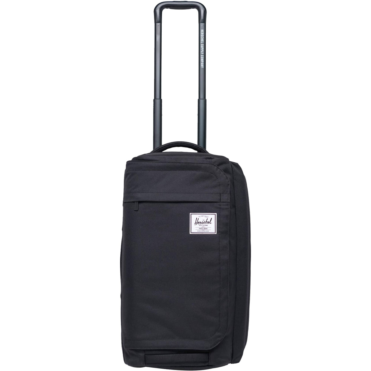 Herschel Outfitter Wheeled Duffel Bag, 50L Transfer - Black - Front