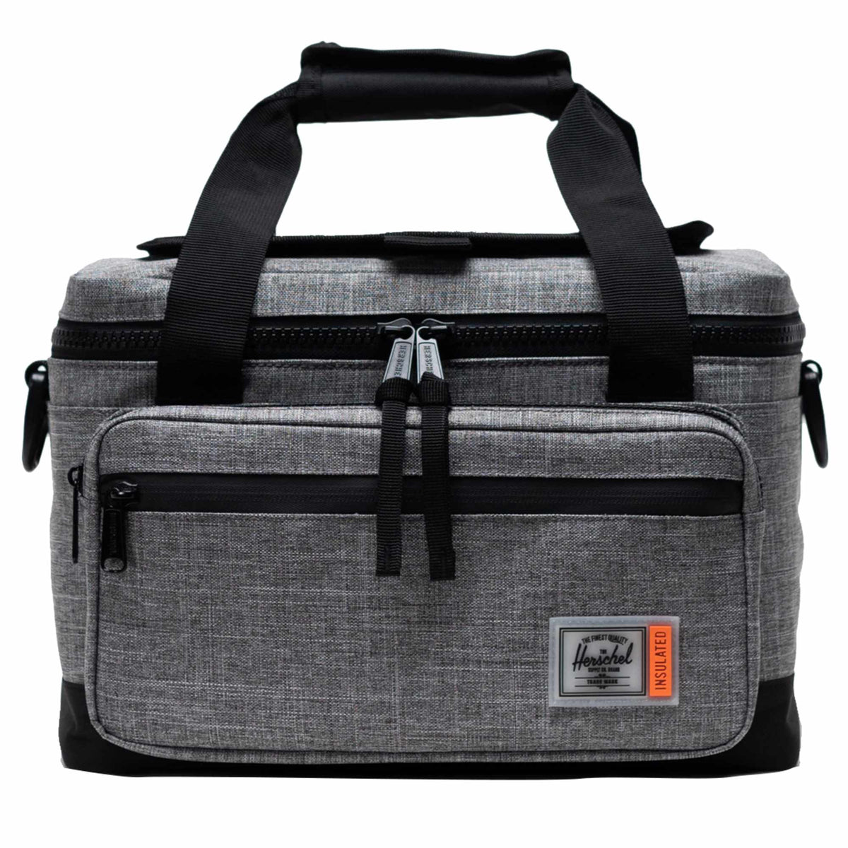 Herschel Pop Quiz Cooler for 12 Cans Transfer - Raven Crosshatch - Front