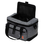 Herschel Pop Quiz Cooler for 12 Cans Transfer - Raven Crosshatch - Left Angle 2