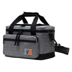 Herschel Pop Quiz Cooler for 12 Cans Transfer - Raven Crosshatch - Left Angle 3
