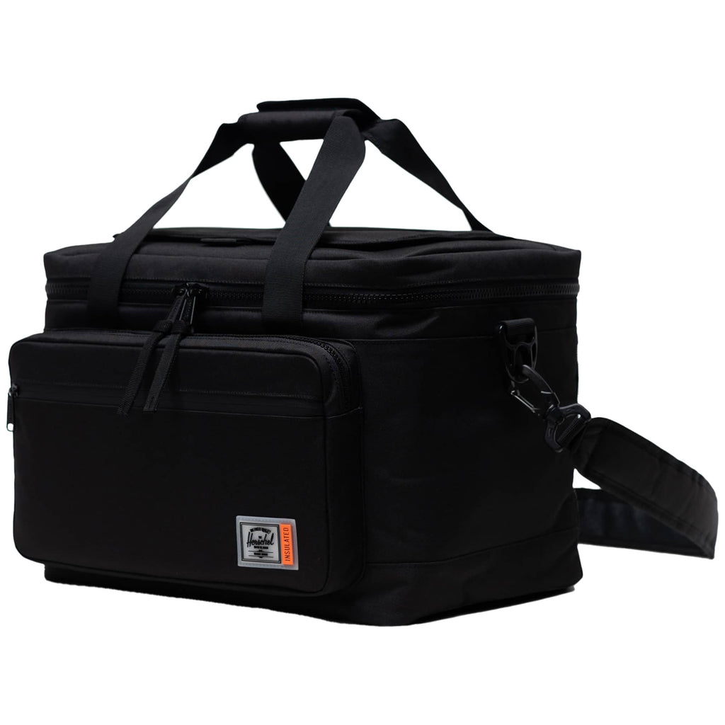 Herschel Pop Quiz Cooler for 30 Cans Transfer - Black - Left Angle 2