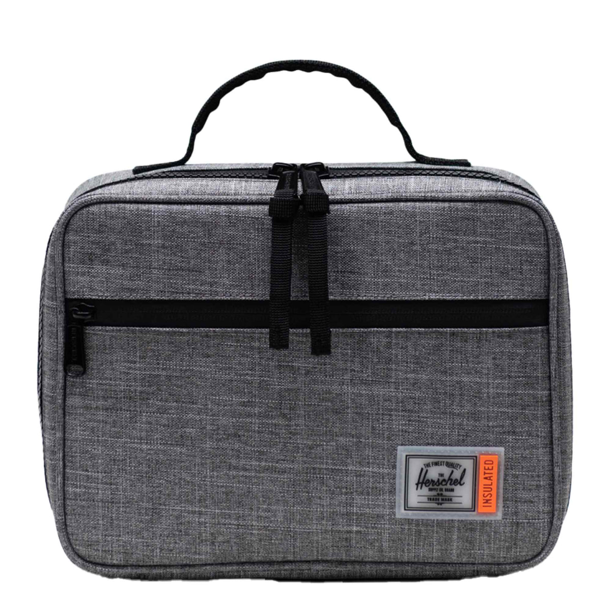 Herschel Pop Quiz Insulated Lunch Box Transfer - Raven Crosshatch - Front 2