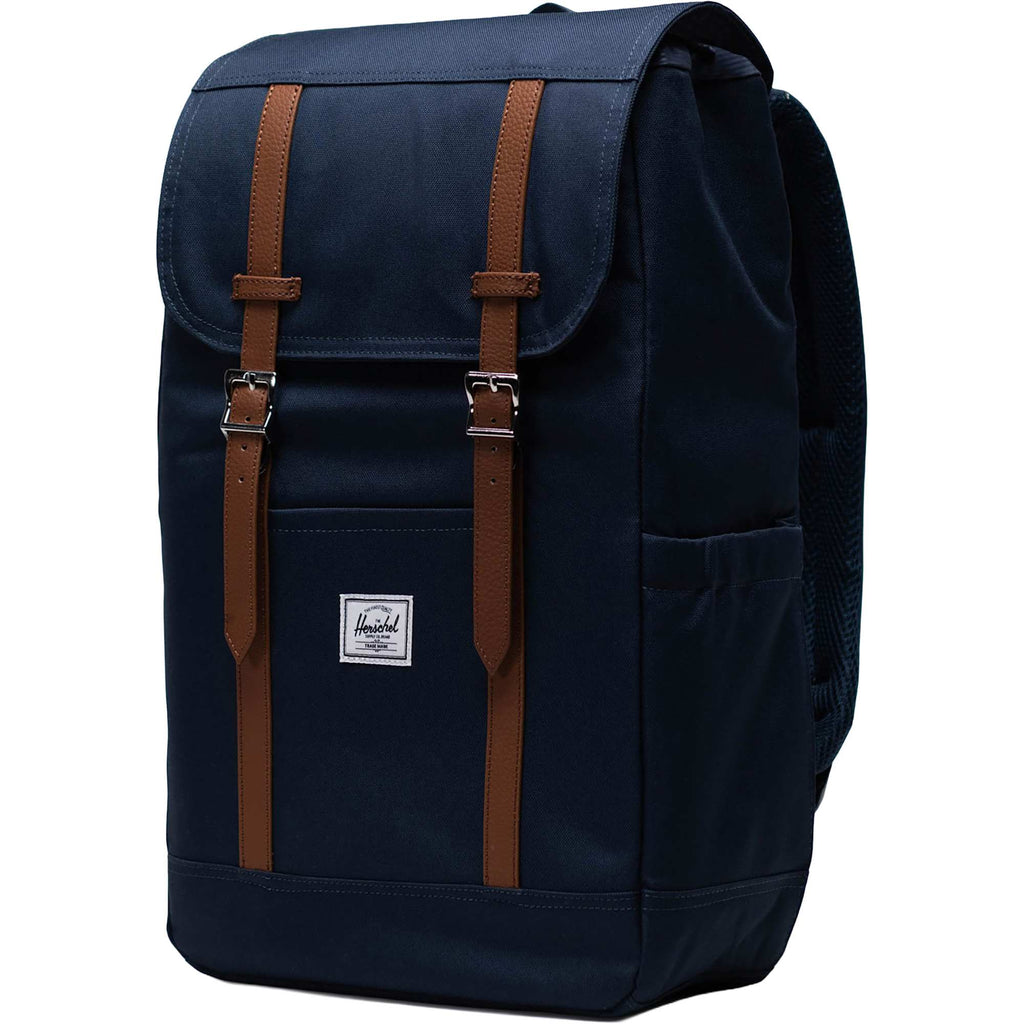Herschel Retreat Backpack in Recycled Polyester, 15 Inch Embroidery - Navy - Photo