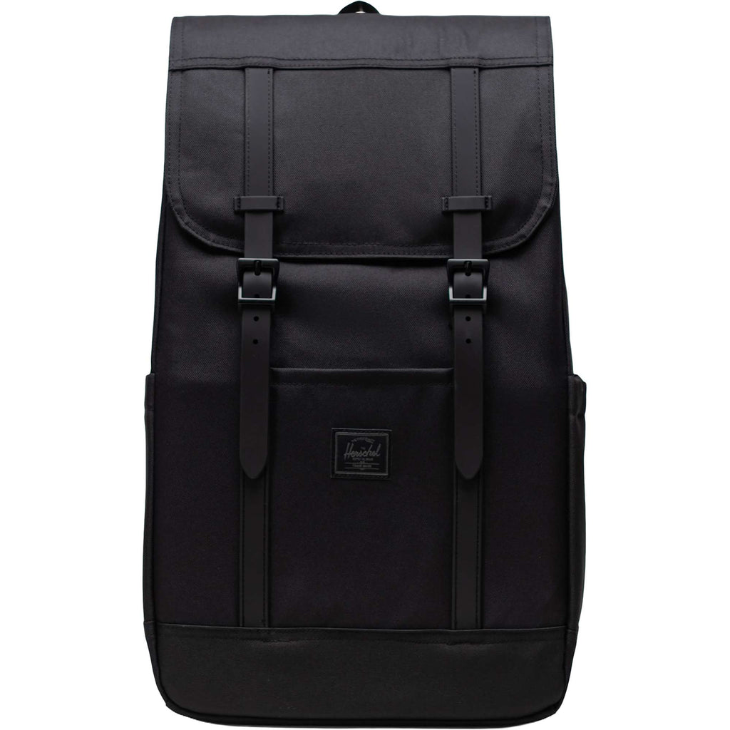 Herschel Retreat Backpack in Recycled Polyester, 15 Inch Transfer - Black Tonal - Front