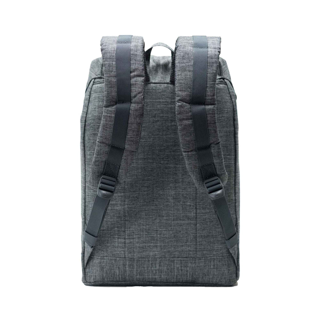 Herschel Retreat Drawstring Backpack in Polycanvas, 15 Inch Embroidery - Raven Crosshatch - Back