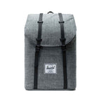 Herschel Retreat Drawstring Backpack in Polycanvas, 15 Inch Transfer - Raven Crosshatch - Front