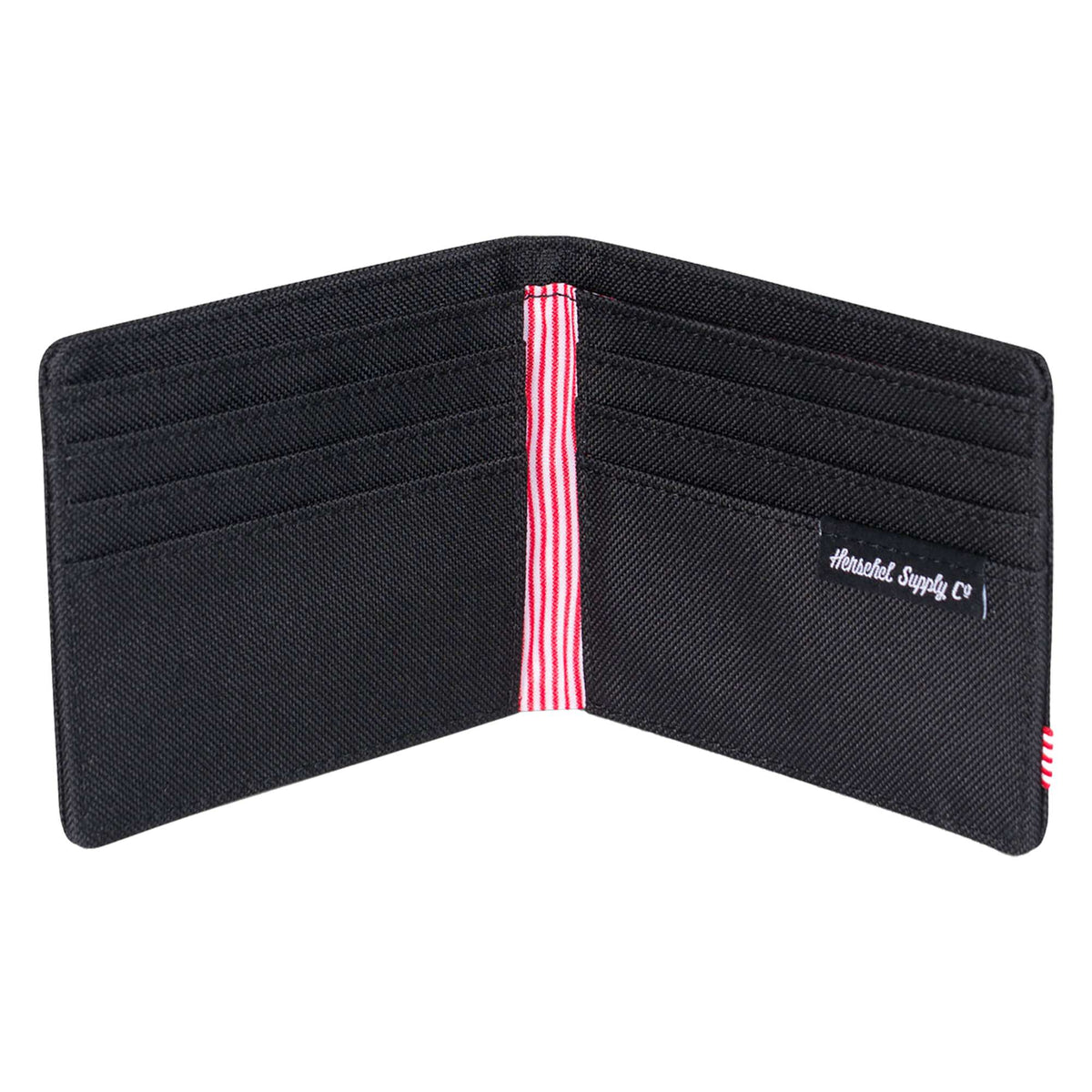 Herschel Roy Bifold Wallet with Coin Pocket Transfer - Black - Open