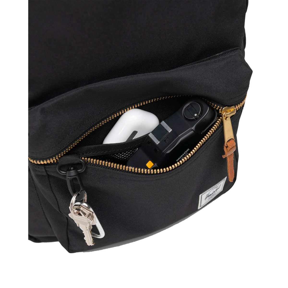 Herschel Settlement Backpack in Recycled Polyester, 15 Inch Embroidery - Black - Detail 2