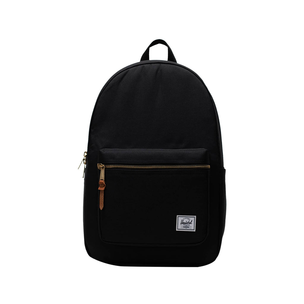 Herschel Settlement Backpack in Recycled Polyester, 15 Inch Embroidery - Black - Front