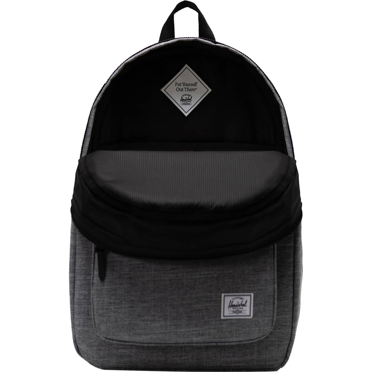 Herschel Settlement Backpack in Recycled Polyester, 15 Inch Transfer - Raven Crosshatch - Front
