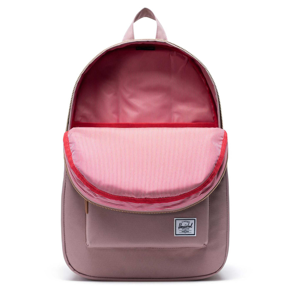Herschel Settlement Laptop Backpack in Polycanvas, 15 Inch Transfer - Ash Rose - Open