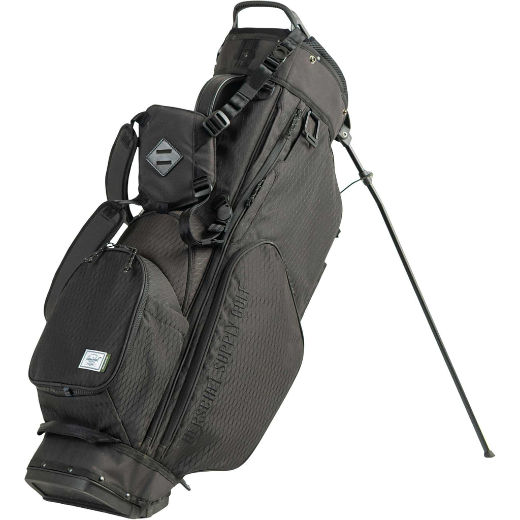 Herschel Watt Golf Stand Bag with Cooler Pocket Embroidery - Black - Photo