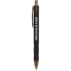 Hexi Soft Touch Gel Pen with Hexagonal Grip Full Color - Black - Front