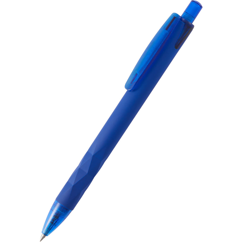 Hexi Soft Touch Gel Pen with Hexagonal Grip Full Color - Blue - Detail 3