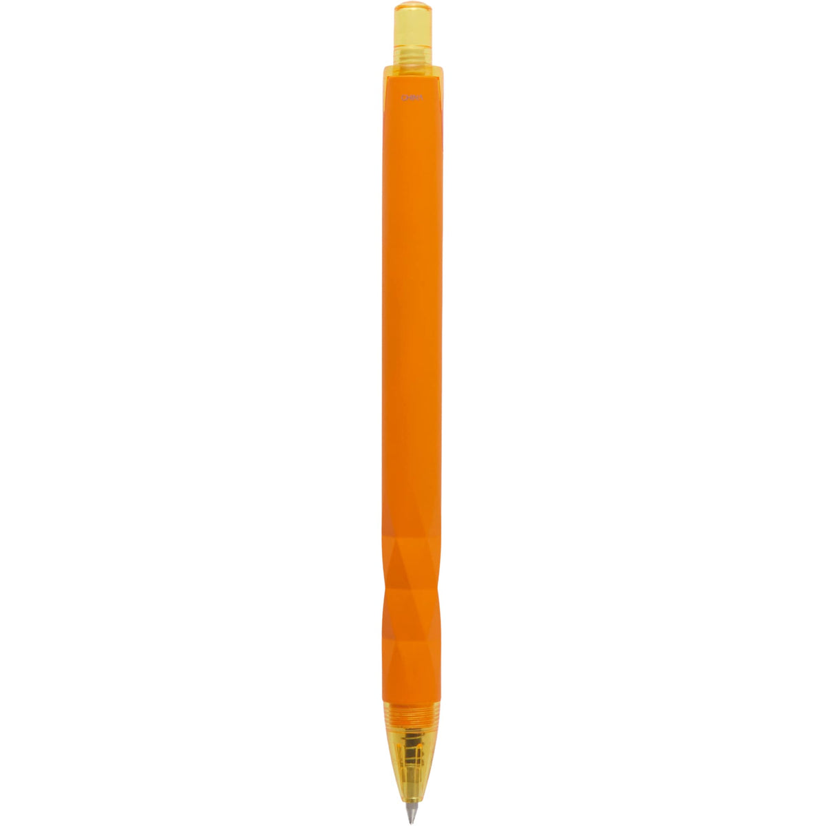 Hexi Soft Touch Gel Pen with Hexagonal Grip Full Color - Orange - Back