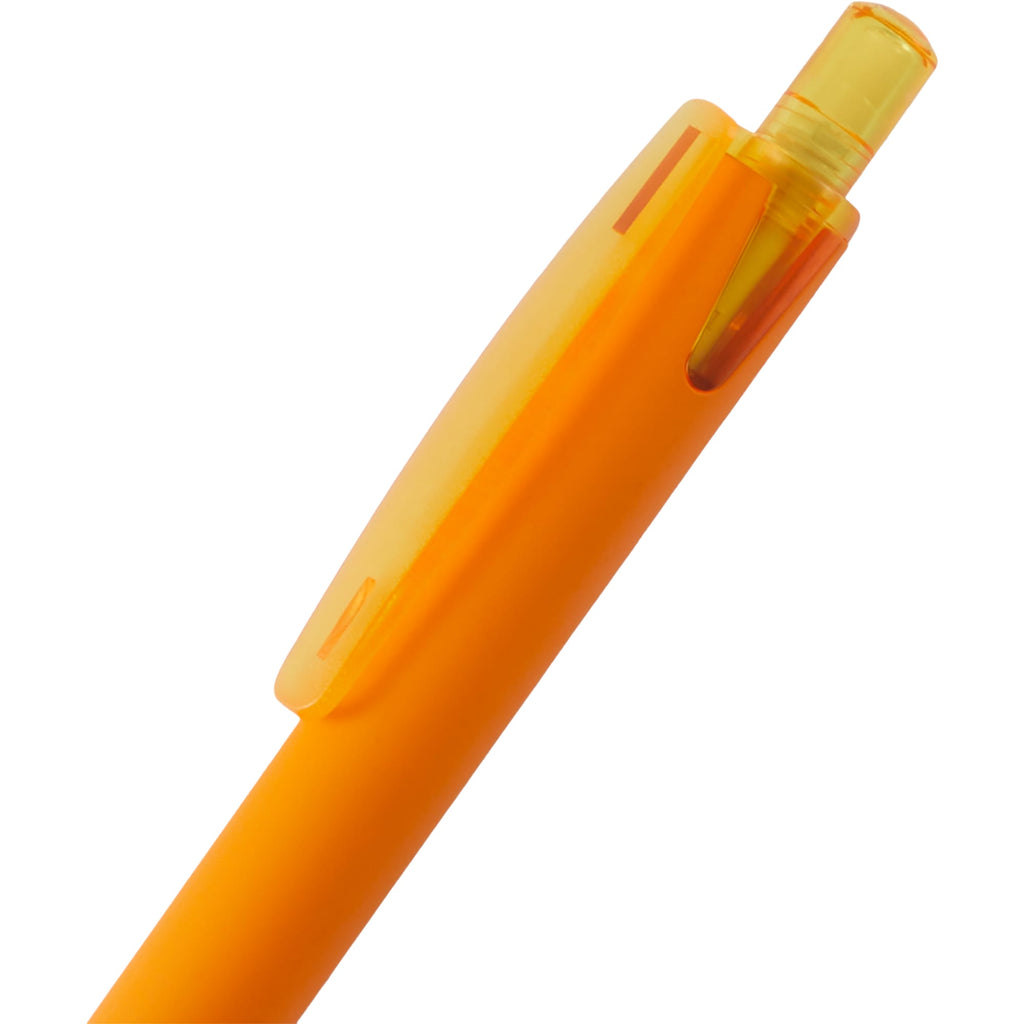 Hexi Soft Touch Gel Pen with Hexagonal Grip Full Color - Orange - Detail