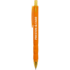 Hexi Soft Touch Gel Pen with Hexagonal Grip Full Color - Orange - Front