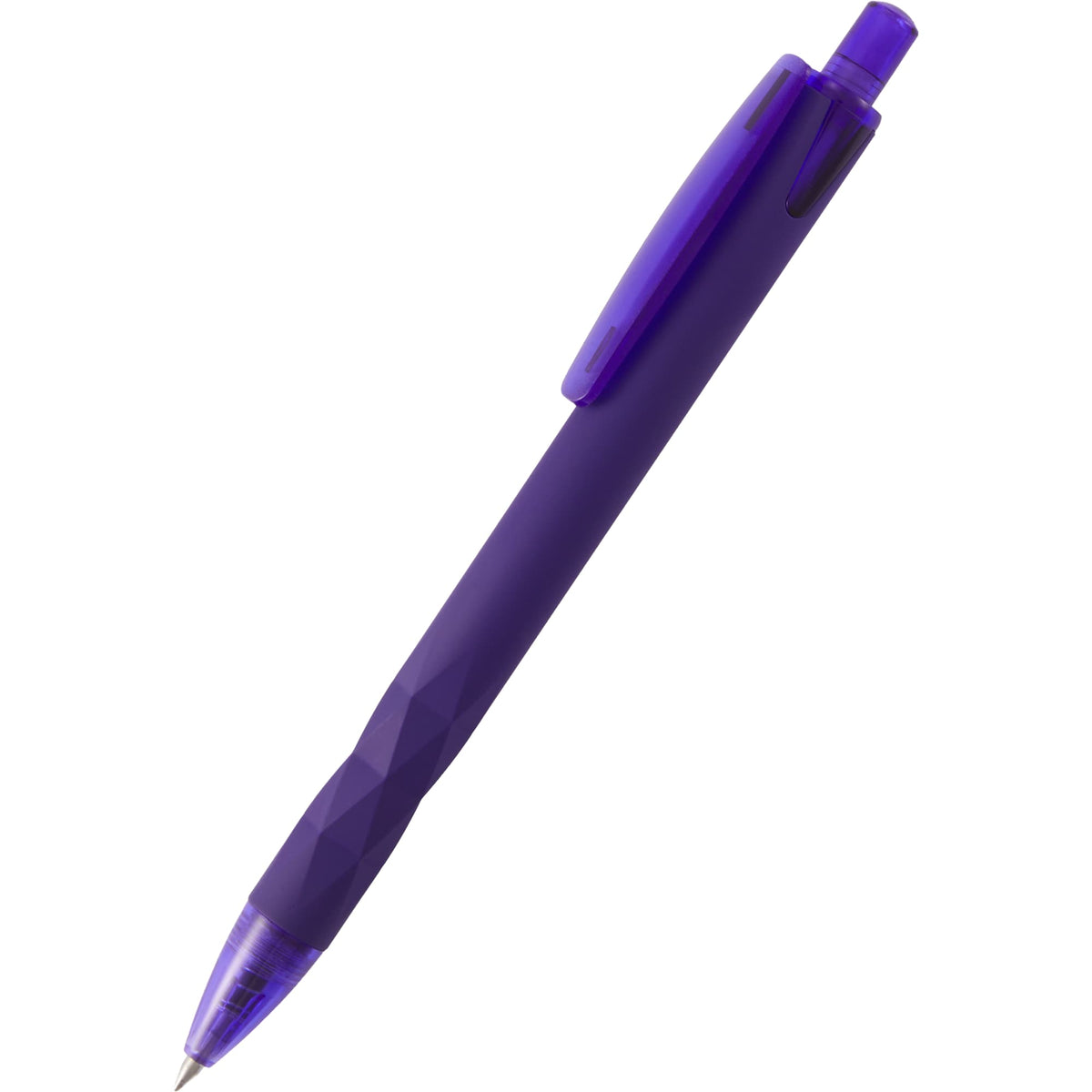 Hexi Soft Touch Gel Pen with Hexagonal Grip Full Color - Purple - Detail 3