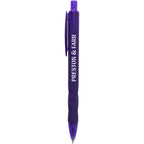 Hexi Soft Touch Gel Pen with Hexagonal Grip Full Color - Purple - Front