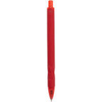 Hexi Soft Touch Gel Pen with Hexagonal Grip Full Color - Red - Back