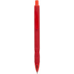 Hexi Soft Touch Gel Pen with Hexagonal Grip Full Color - Red - Clip