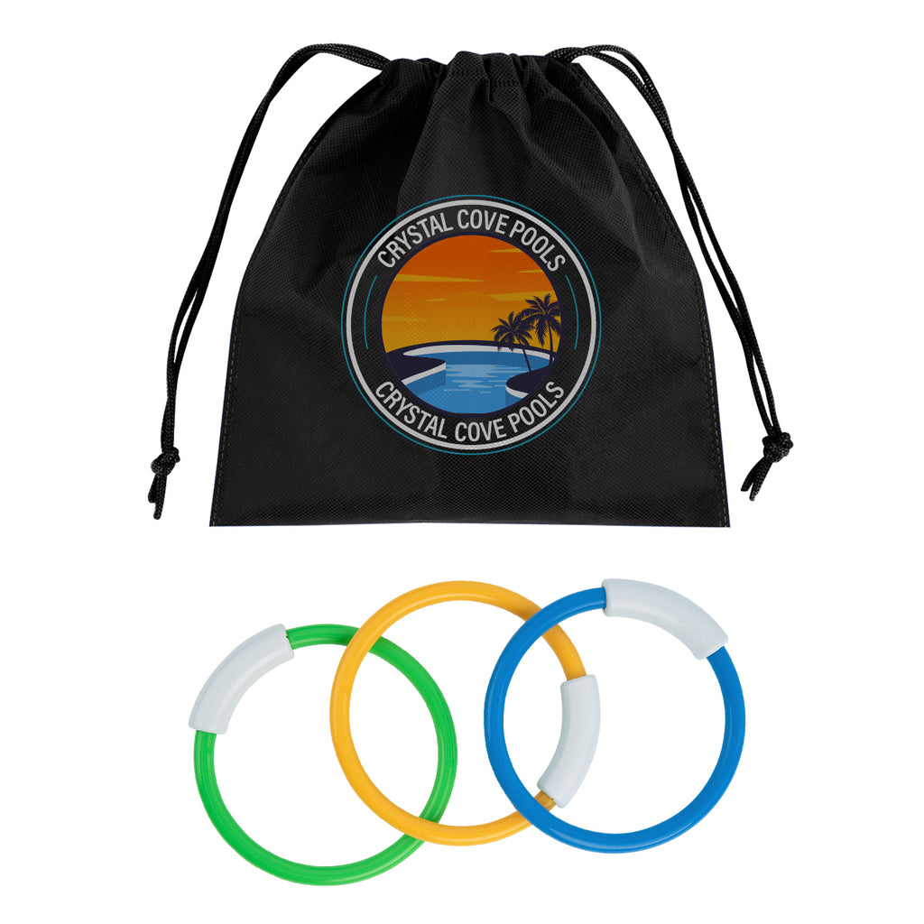 Hide and Go Swim Diving Rings - Black - Full Color