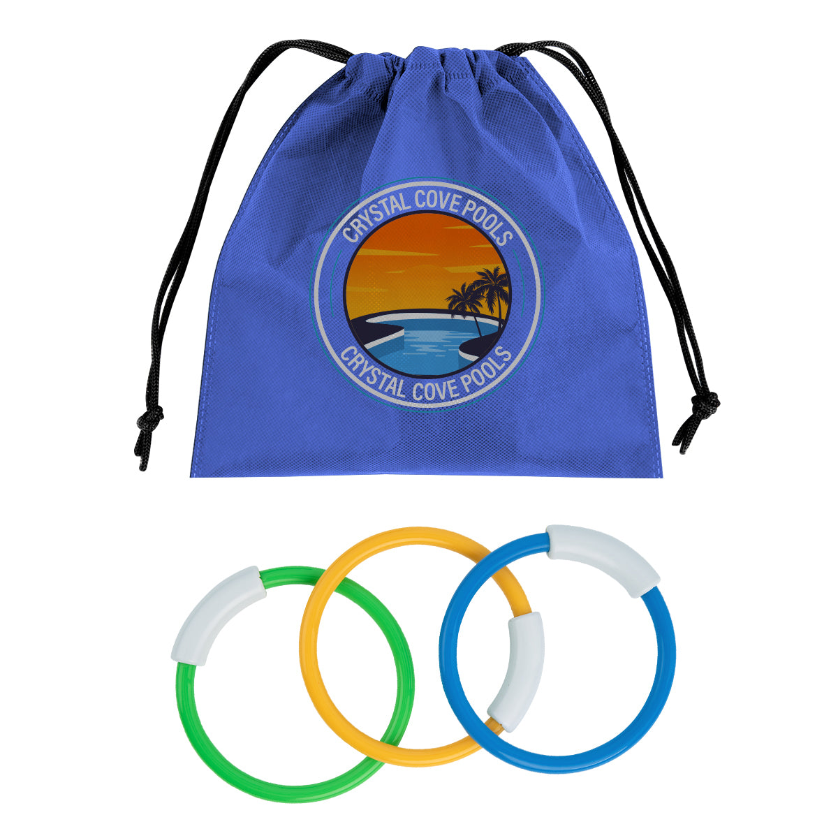 Hide and Go Swim Diving Rings - Royal Blue - Full Color