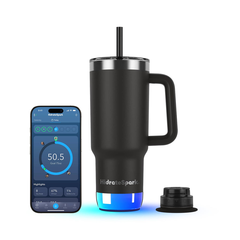 HidrateSpark Pro Smart Tumbler, 30 oz - Black - Detail 2