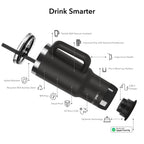 HidrateSpark Pro Smart Tumbler, 30 oz - Black - Detail