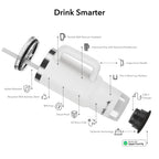 HidrateSpark Pro Smart Tumbler, 30 oz - White - Detail