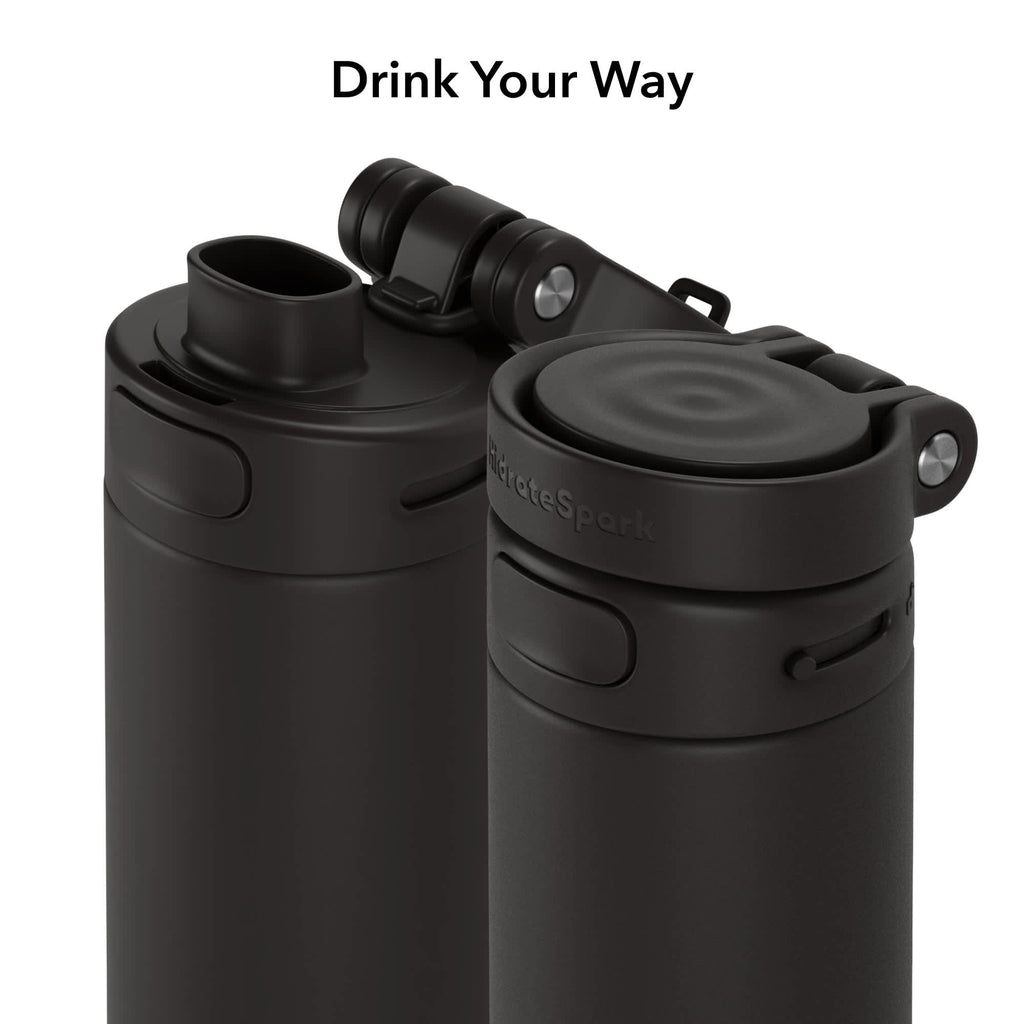 HidrateSpark PRO Smart Water Bottle with Chug Lid, 21 oz Full Color - Black - Detail 8
