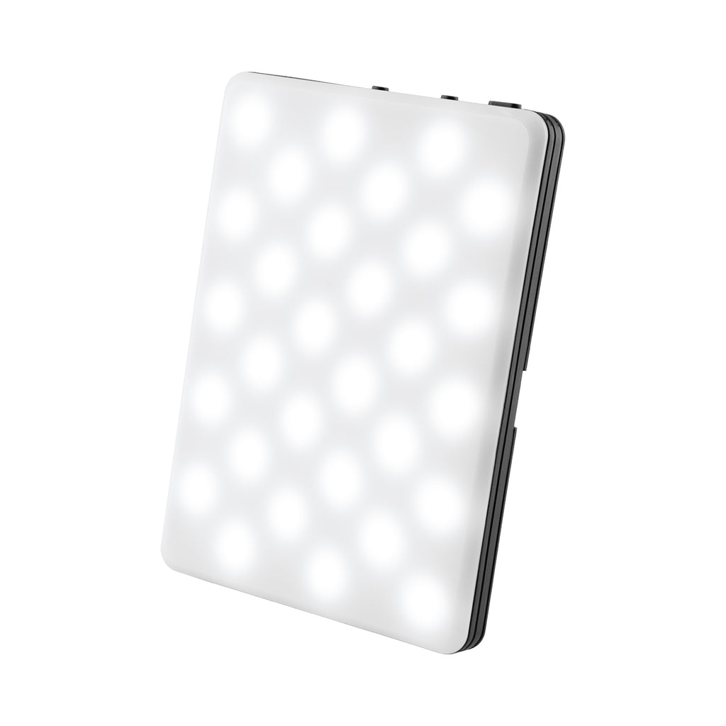 High Power Video Light Clip, 60 LED - Black with White - Angle_White