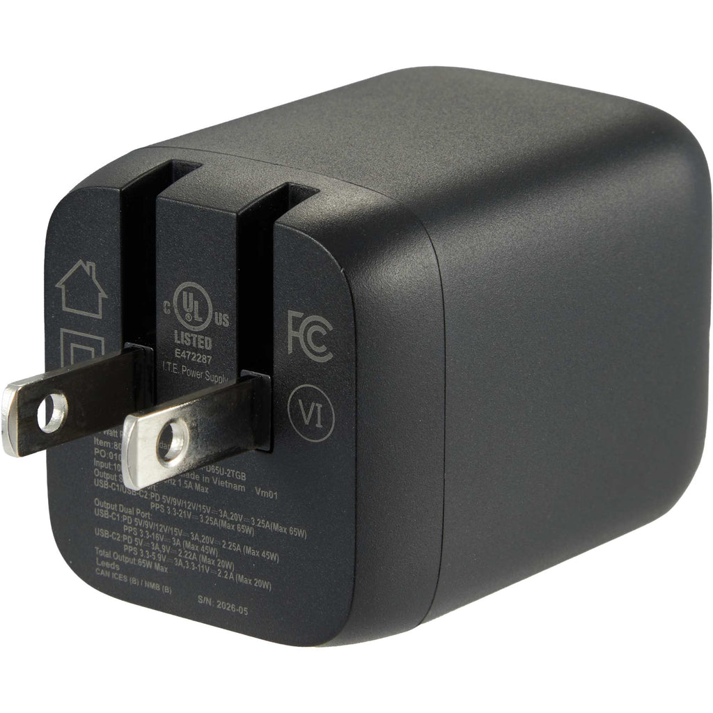 High Sierra 65W Wall Charger and Cable Kit Transfer - Black - Detail 8
