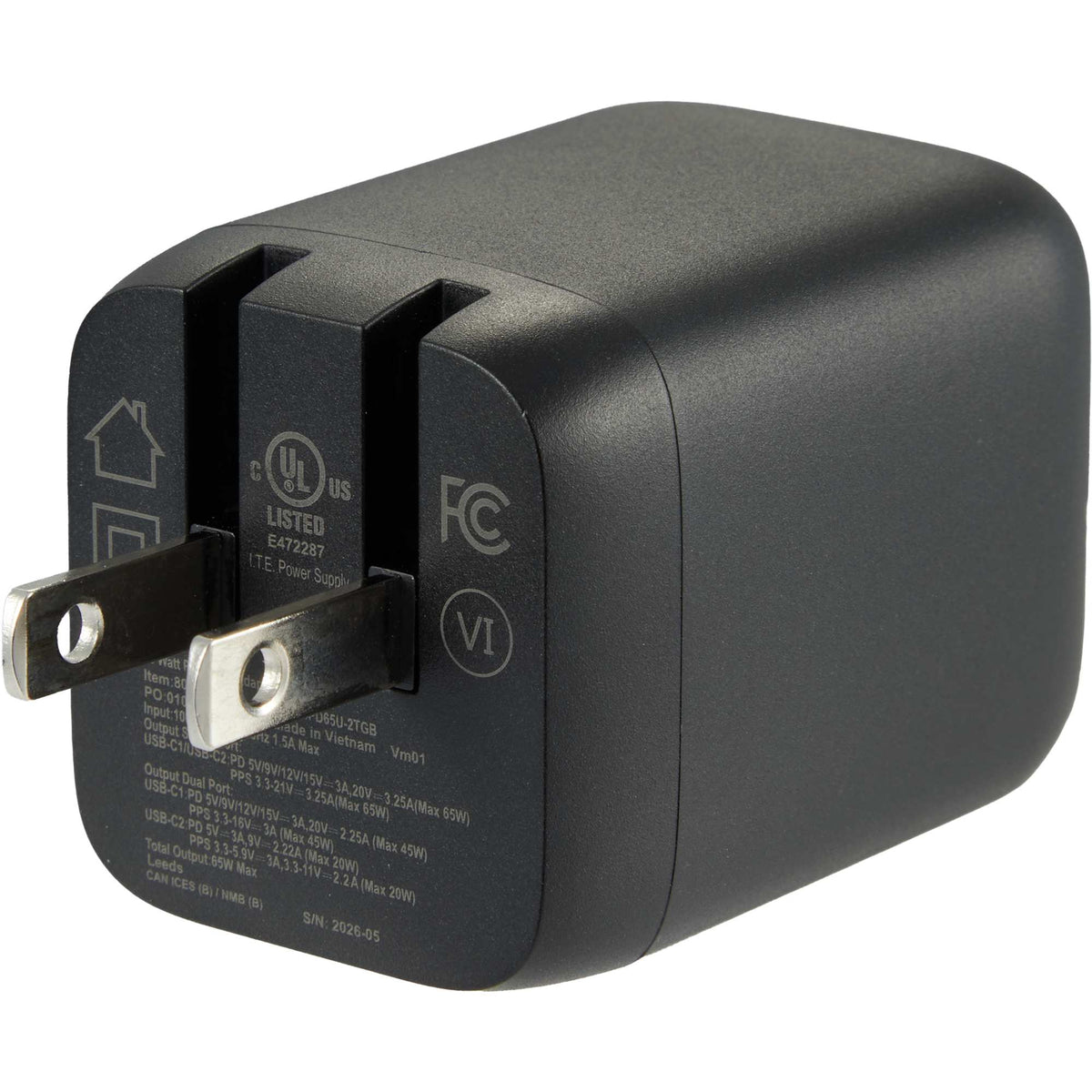 High Sierra 65W Wall Charger and Cable Kit Transfer - Black - Detail 8