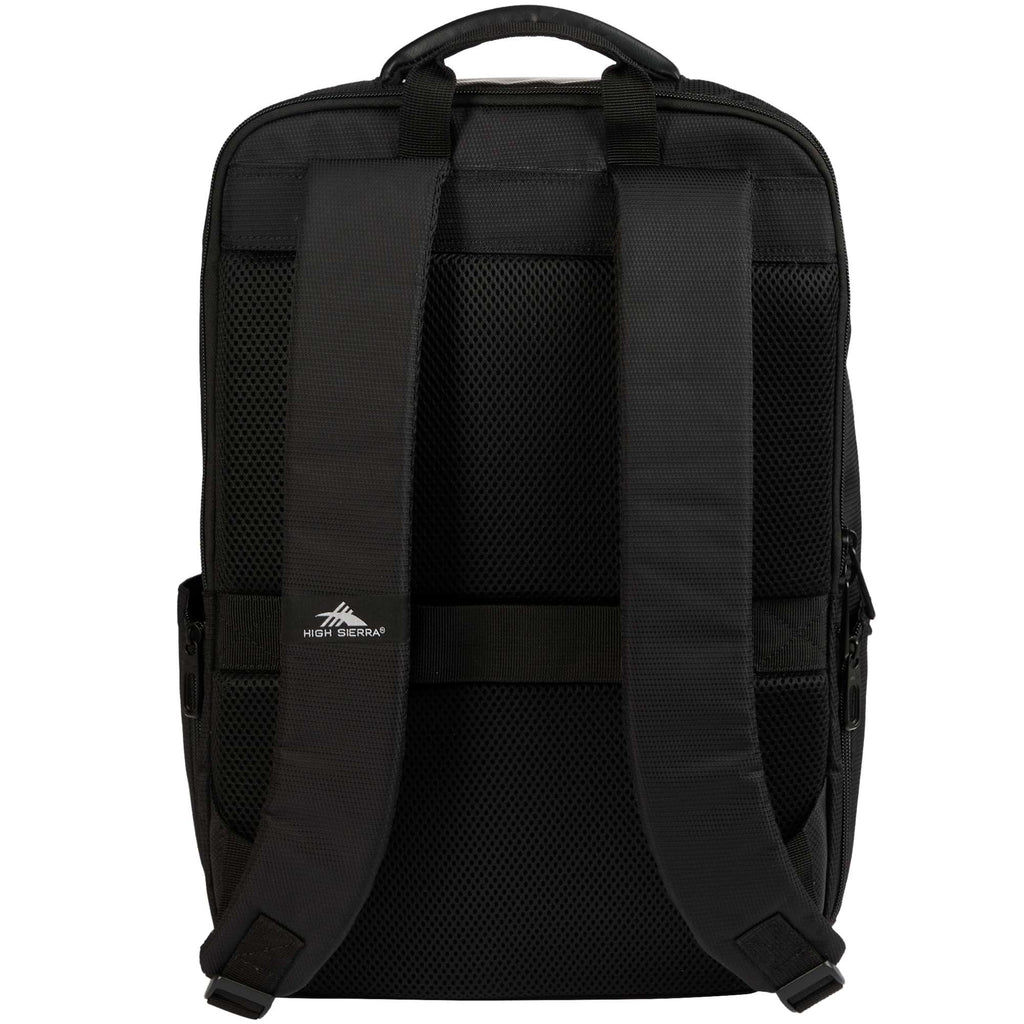 High Sierra Armagh Backpack in Recycled Polyester Transfer - Black - Back