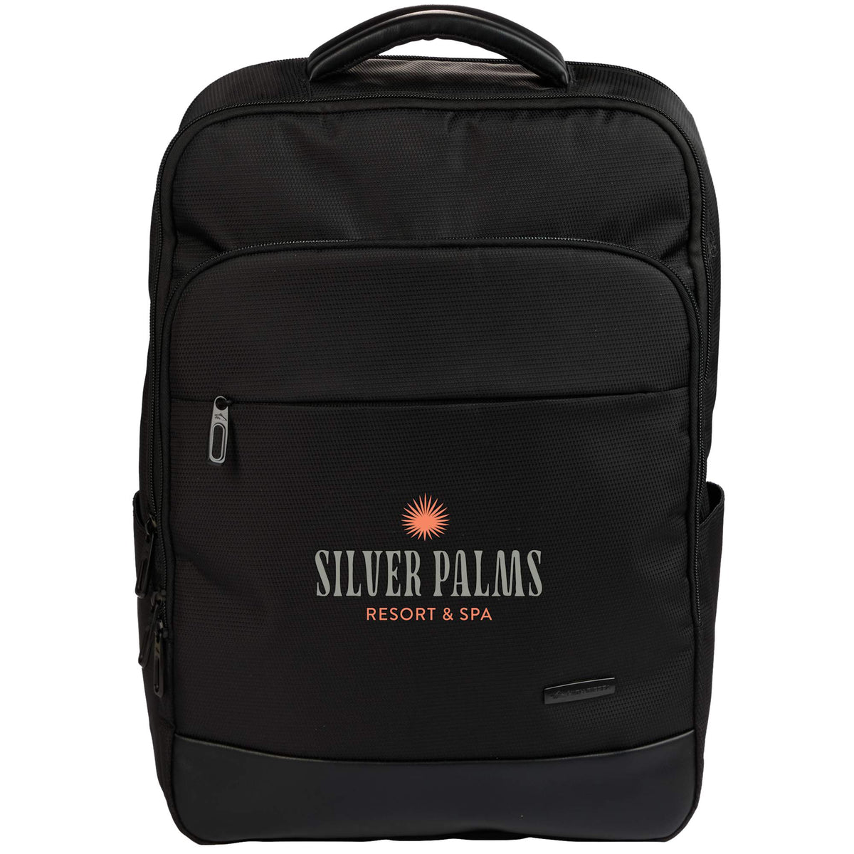 High Sierra Armagh Backpack in Recycled Polyester Transfer - Black - Front