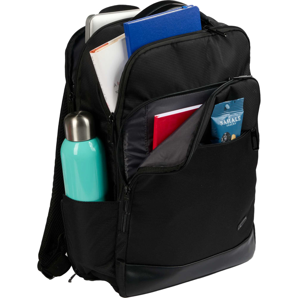 High Sierra Armagh Backpack in Recycled Polyester Transfer - Black - Propped