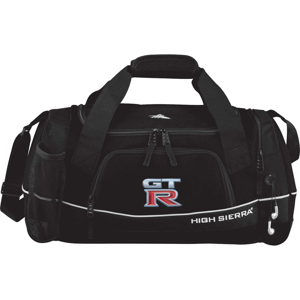 High Sierra Bubba Duffel Bag with Headphone Port, 22 Inches Embroidery - Black - Front 2