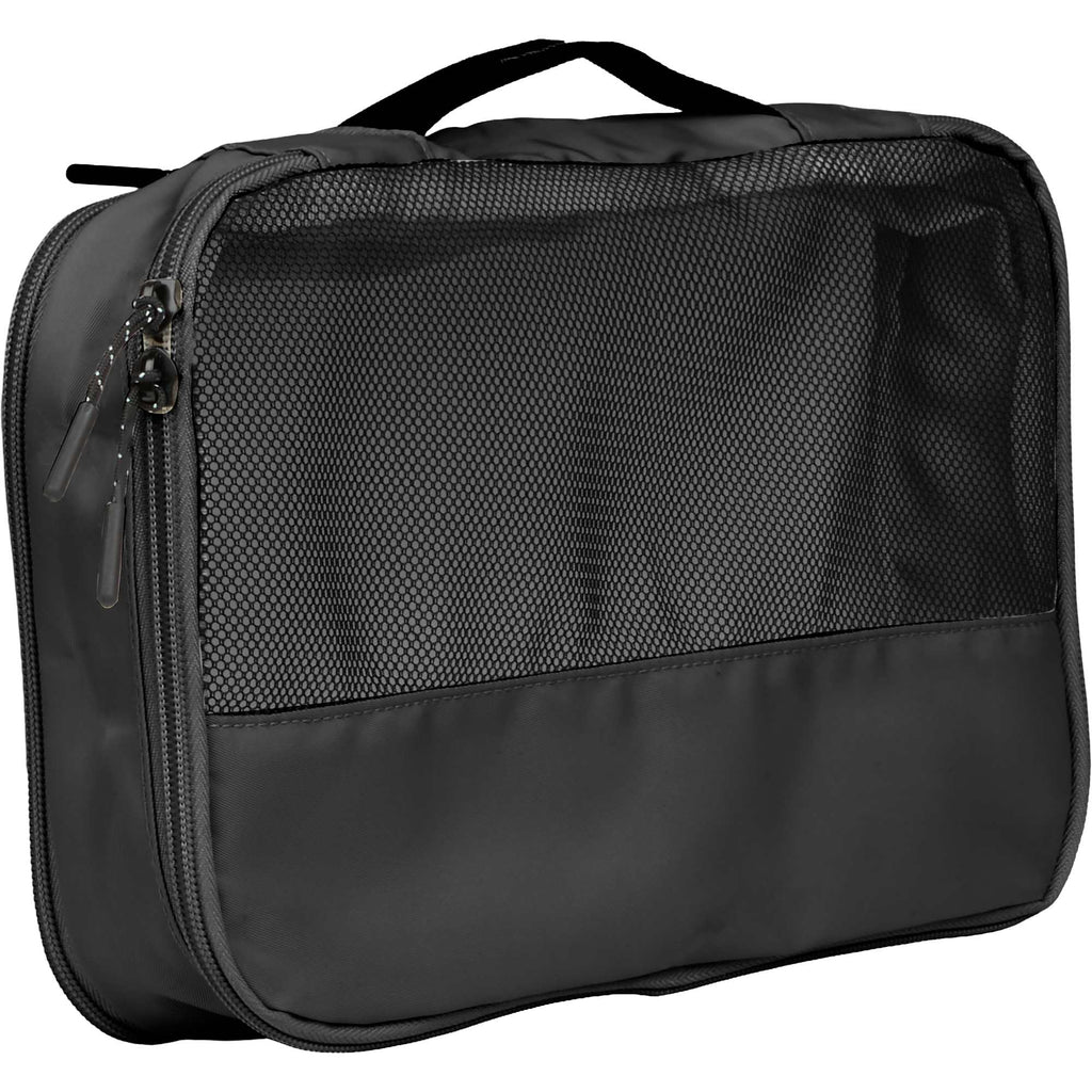 High Sierra Courier Compression Packing Cubes, Set of 3 Embroidery - Black - Right Angle 2